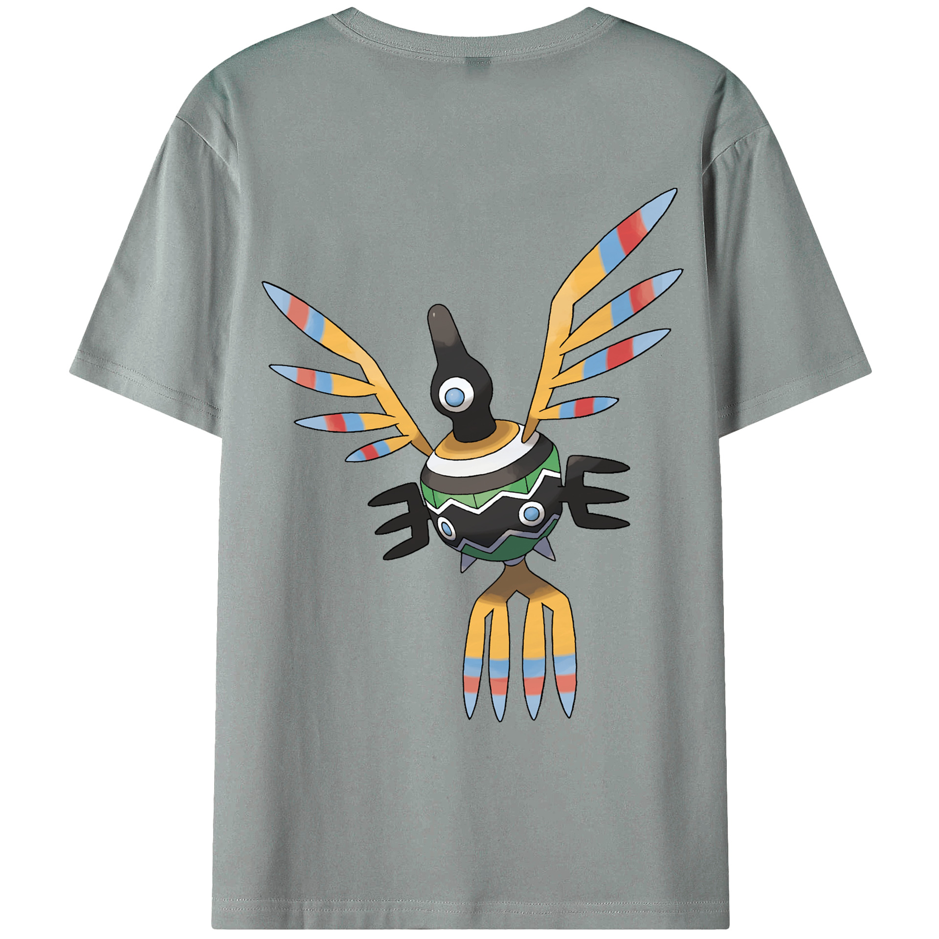 （画像用） ポケットモンスター Pokémon 綿100％ メンズ半袖Tシャツ（バックプリント） 通気性